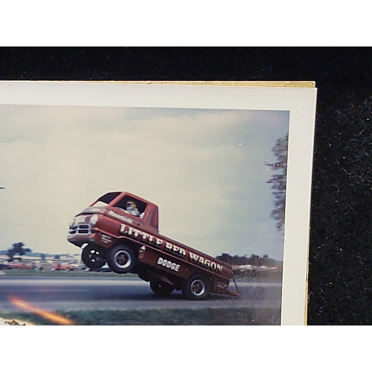 Vintage Original Racing Photograph "Little Red Wagon" At National Trail Raceway