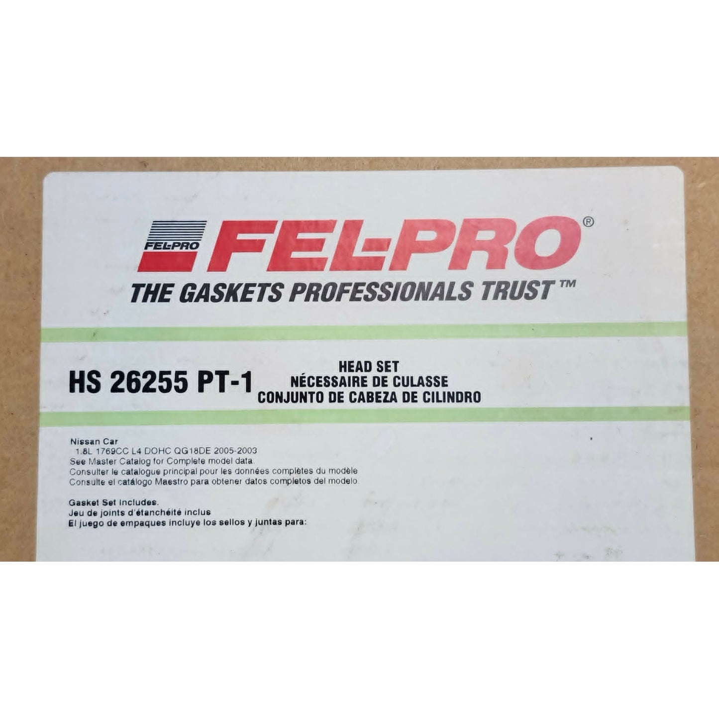 Fel-Pro HS 26255 PT-1 Engine Cylinder Head Gasket Set Nissan Sentra 2003-2006