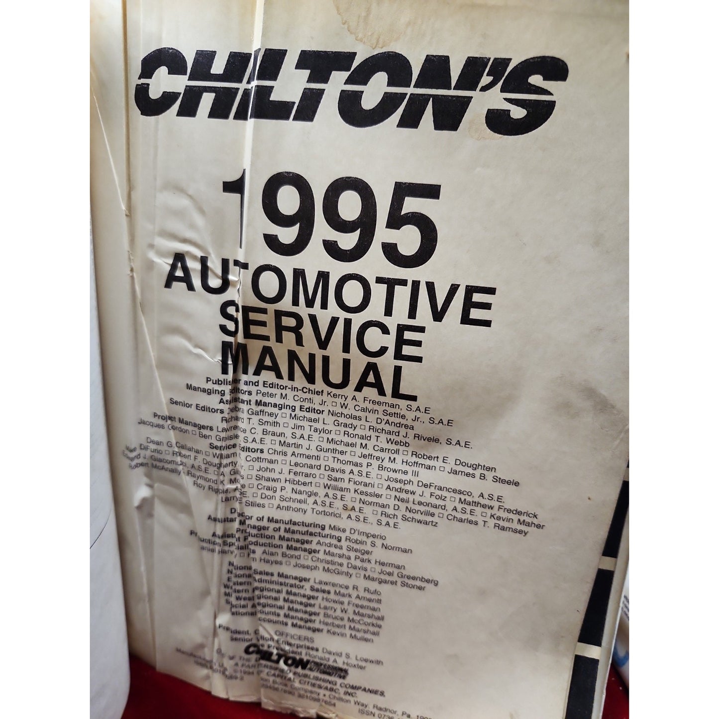 Chilton's 1991-1995 Automotive Service Manual: Professional Technician's Edition