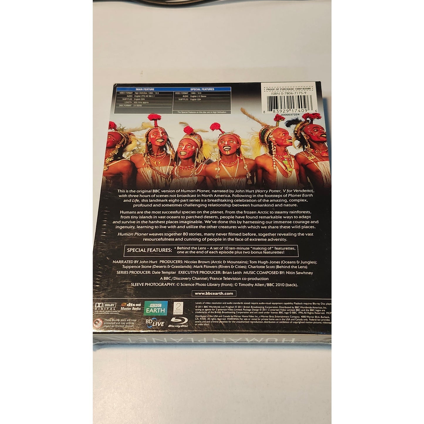 BBC Earth Human Planet The Complete Series Blu Ray 3 Disc Box Set Sealed