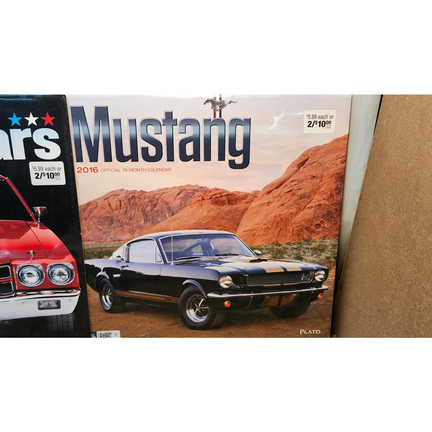 Plato American Muscle Cars & Ford Mustangs 2016 18-Month Wall Calendar Lot of 2