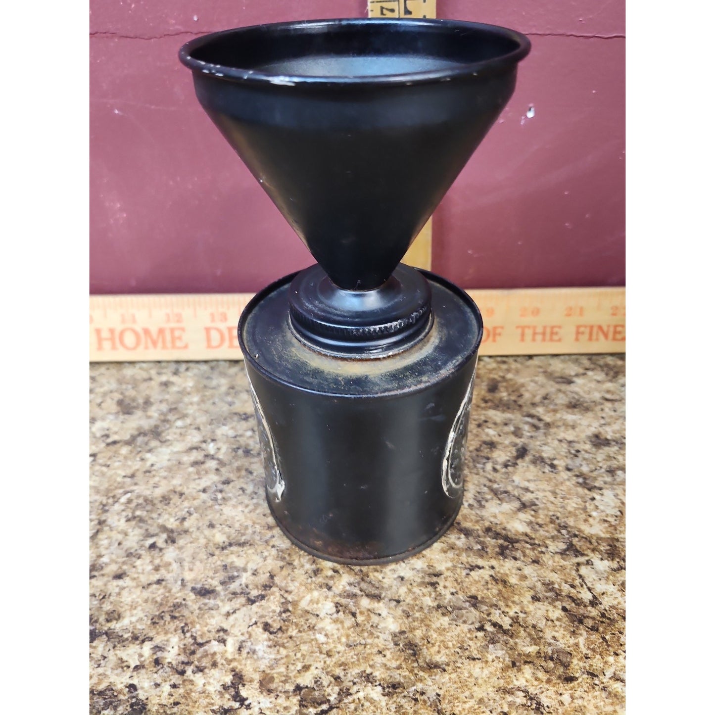 Vintage Patriotic Eagle Ashtray Smokeless Desk Tobacciana Funnel Black Metal