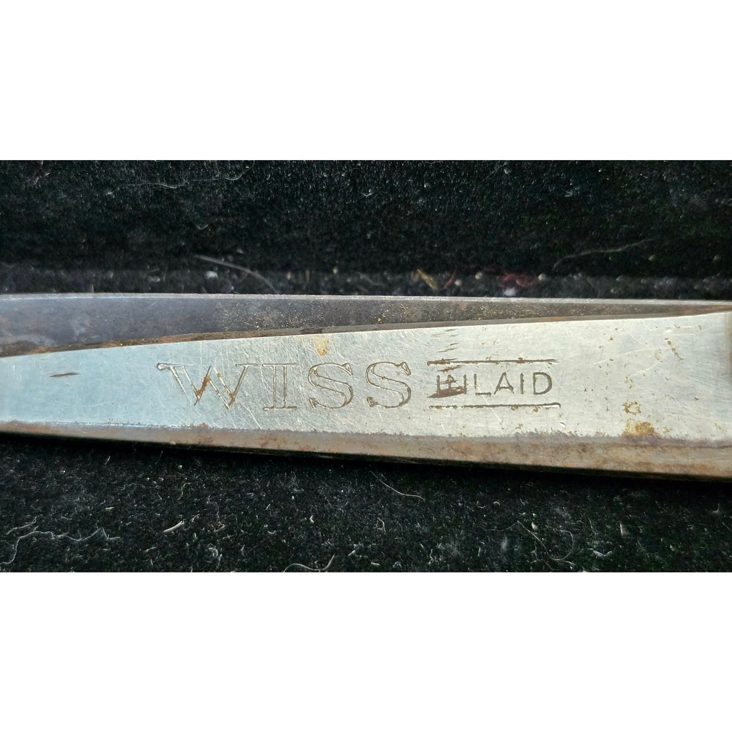 Vintage J. Wiss Sons Co No. 447 Inlaid Shears Scissors Steel Forged 7 Inch USA
