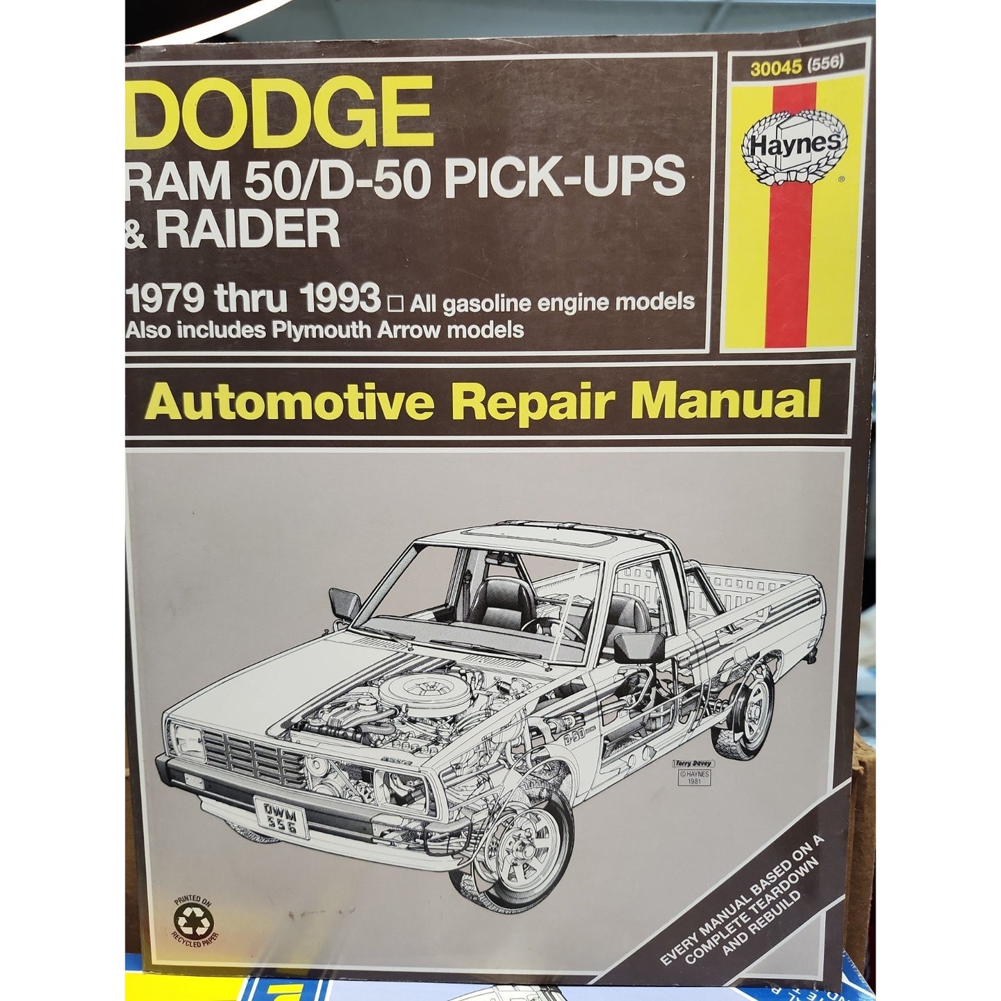 Haynes Dodge Ram 50/D-50 Pick-Up Raider Repair Manual 1979-1993