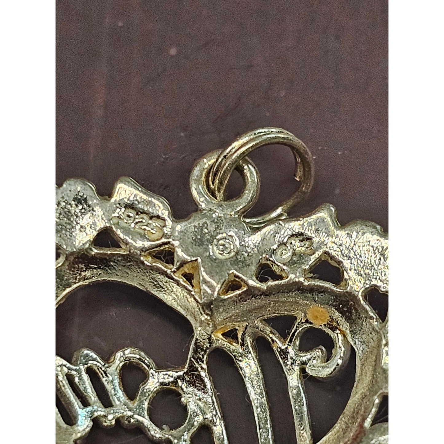 925 Sterling Silver Mom Heart Floral Charm Pendant Mothers Day Gift