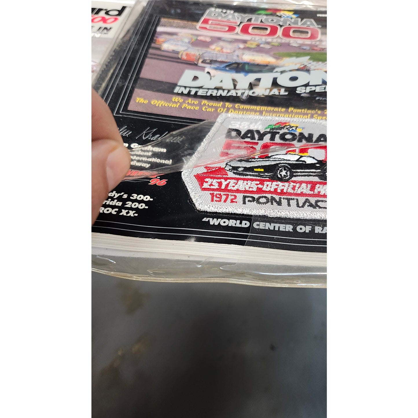 Vtg NASCAR Program Lot Daytona 500 Talladega DieHard 500 1994 1995 1996 Patches