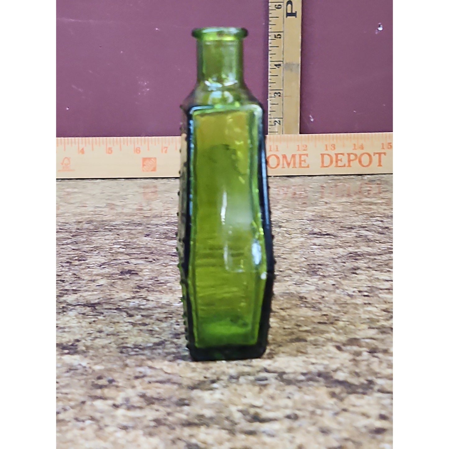 Rare Vintage Poison Medicine Bottle Wheaton Green RIP Coffin Horror Gothic
