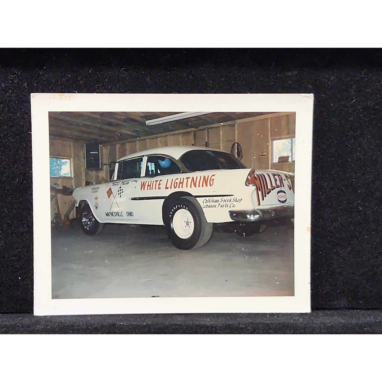 Vintage White Lightning Drag Racing Photo Teatle Miller Waynesville Ohio Chevy