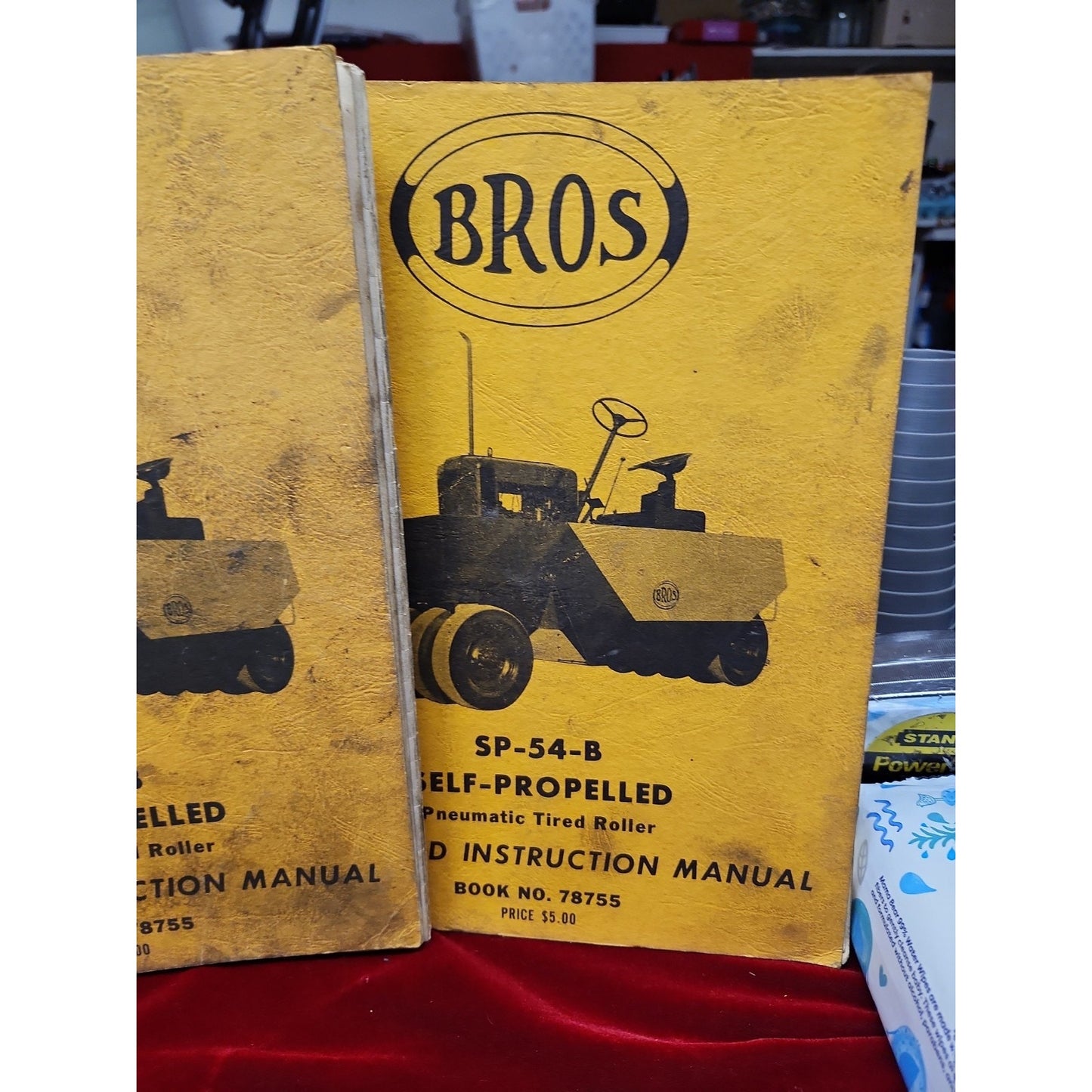 Lot/2 BROS SP54B Self Propelled Pneumatic Tired Roller Parts Catalog Manual