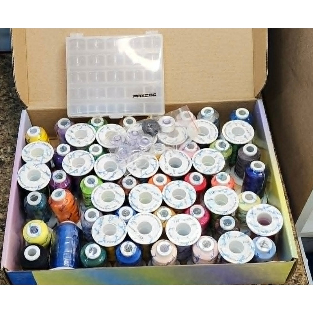 Simthread Assorted Colors Polyester High Quality Embroidery Sewing Thread Kit