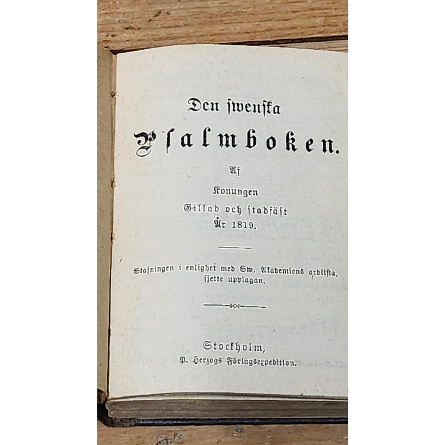 Antique 1898 The Swedish Hymnal Den Svenska Psalmboken Sixth Edition Hardcover
