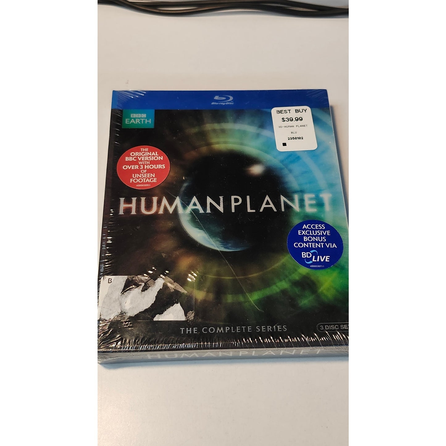 BBC Earth Human Planet The Complete Series Blu Ray 3 Disc Box Set Sealed