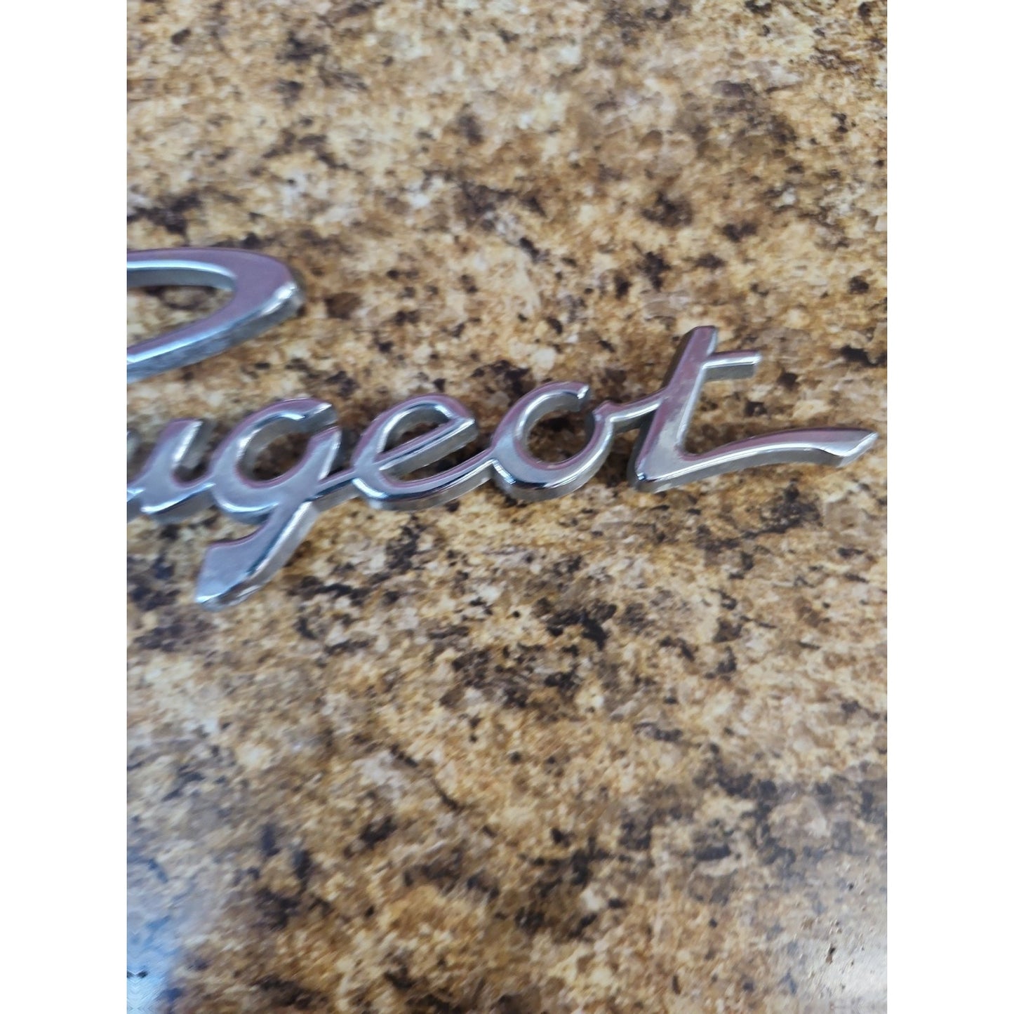 OEM Vintage Peugeot Chrome Car Logo Emblem