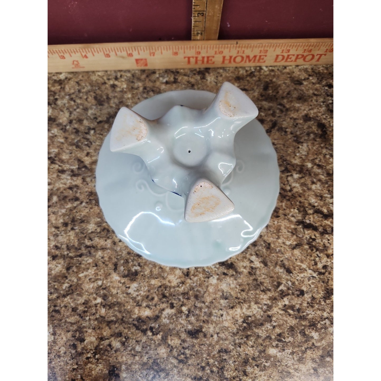Antique Chinese Tazza Blue and White Porcelain High-foot pedestal plate