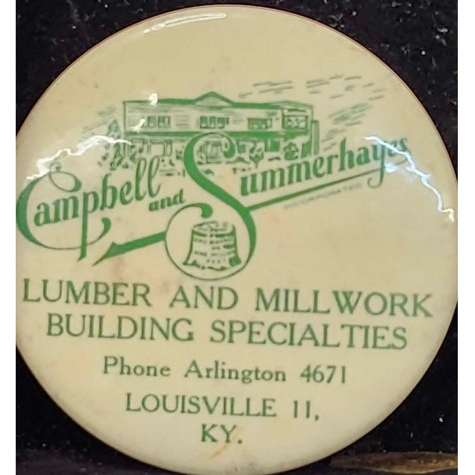 Vintage Campbell & Summerhayes Pocket Mirror Celluloid Advertising Louisville KY