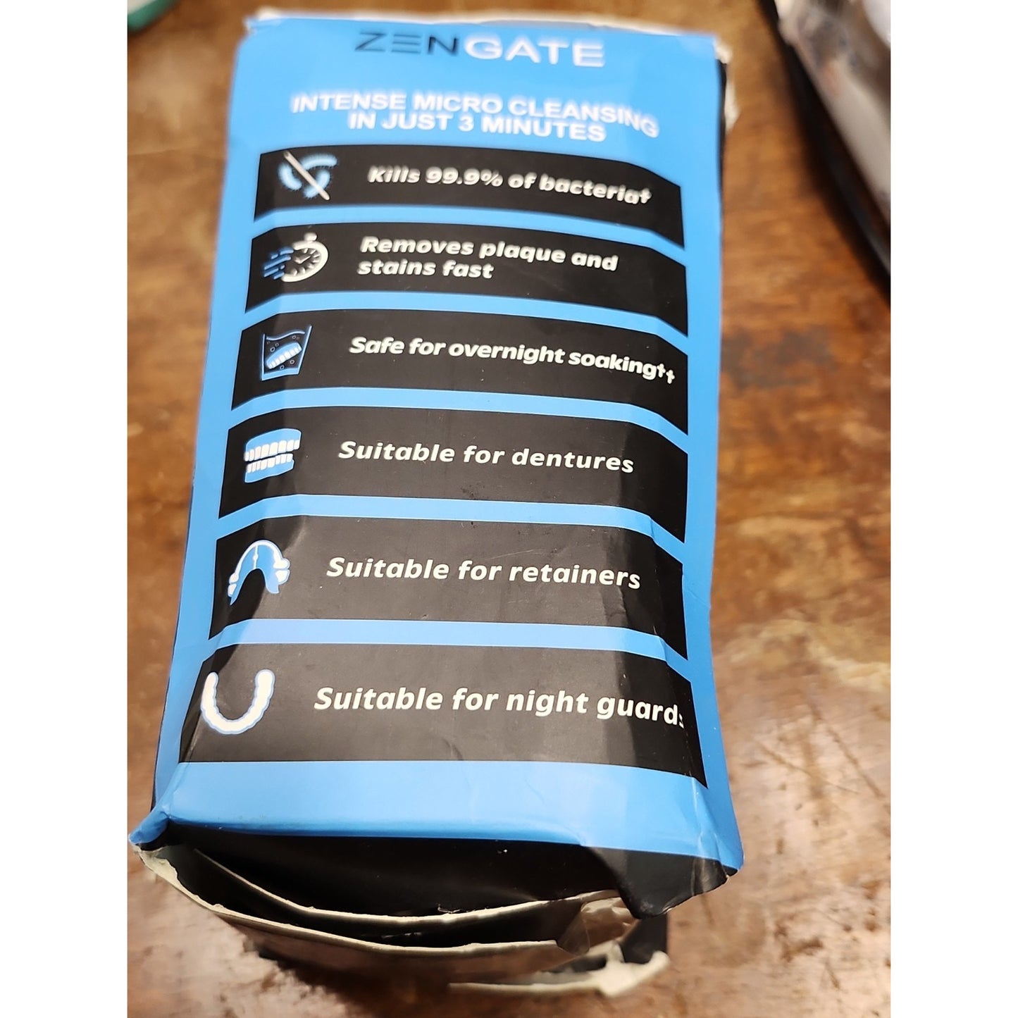 ZENGATE Retainer Cleaner Tablets Quick 3-Minute Clean for Dentures Retainers