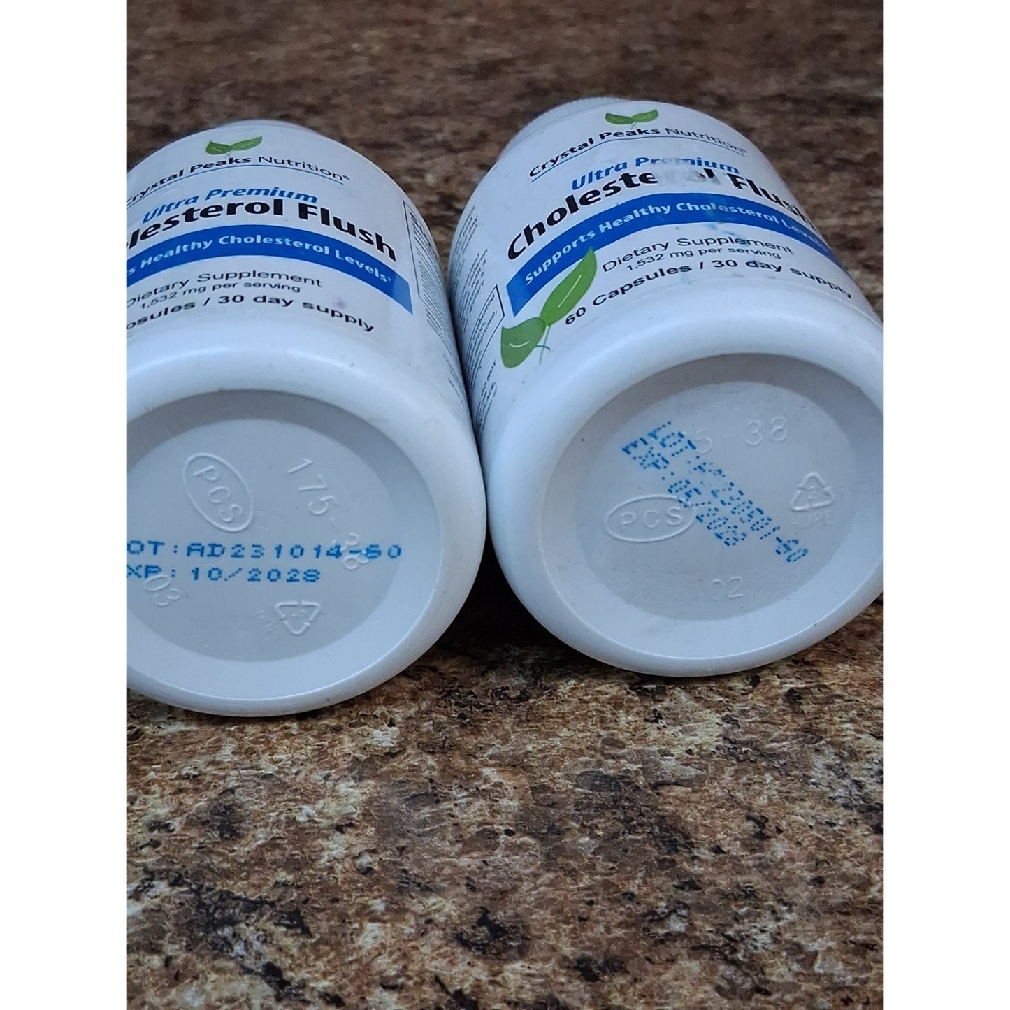 2 Pack CRYSTAL PEAKS NUTRITION Cholesterol Flush 120 Count Total