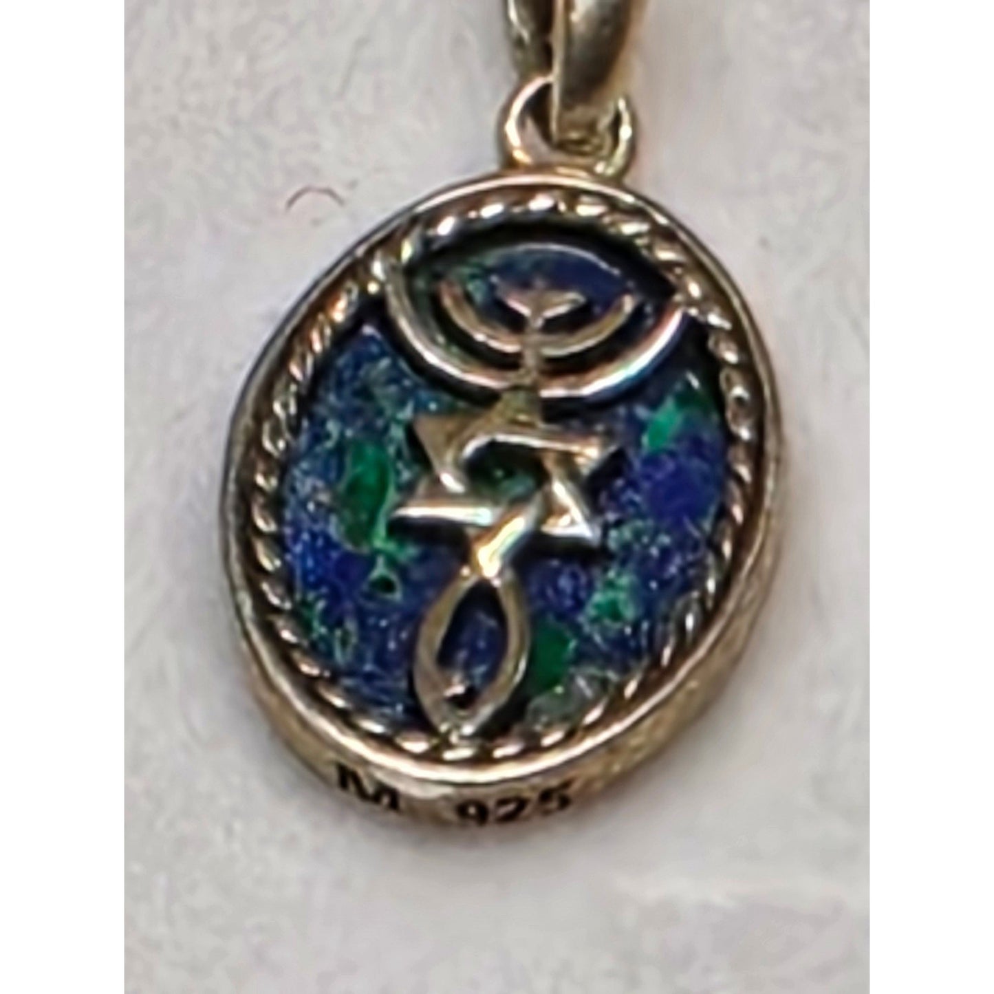 Vintage 925 Sterling Silver Star of David Pendant Jewish Religious Charm