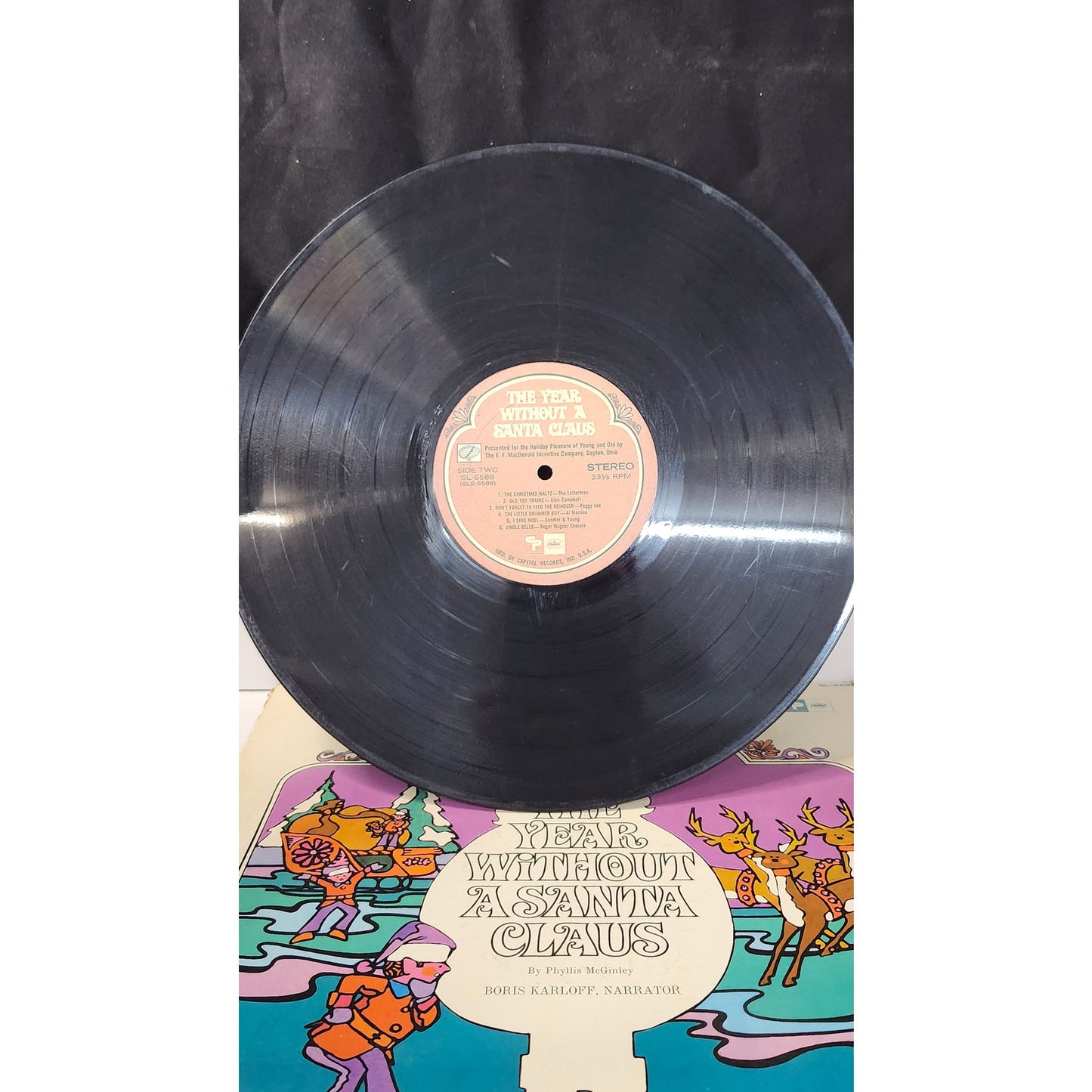 The Year Without A Santa Claus Boris Karloff Phyllis McGinley LP 1968 SL-6588