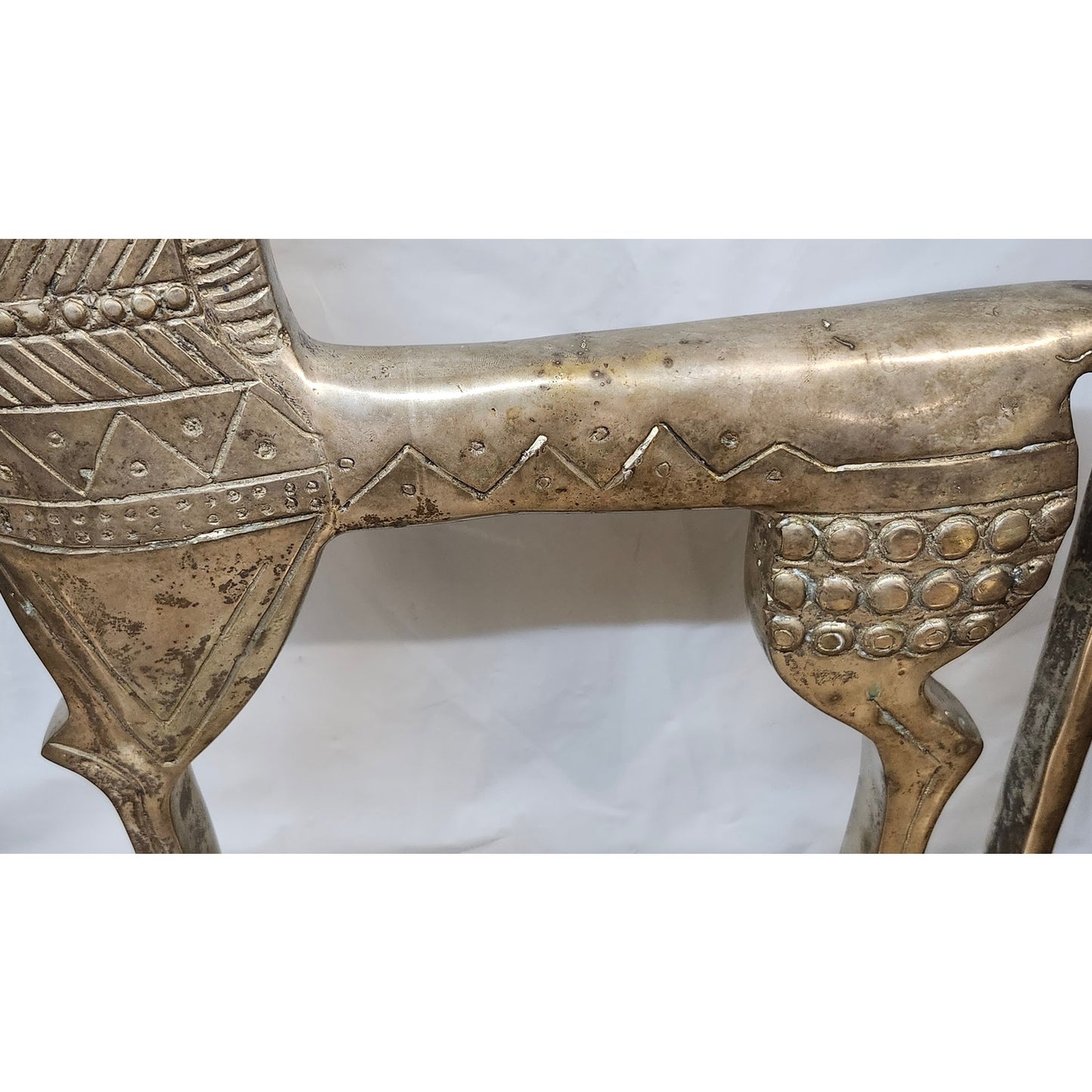 Vintage Maitland-Smith Brass Horse Sculpture Handmade Indonesia 17.5"