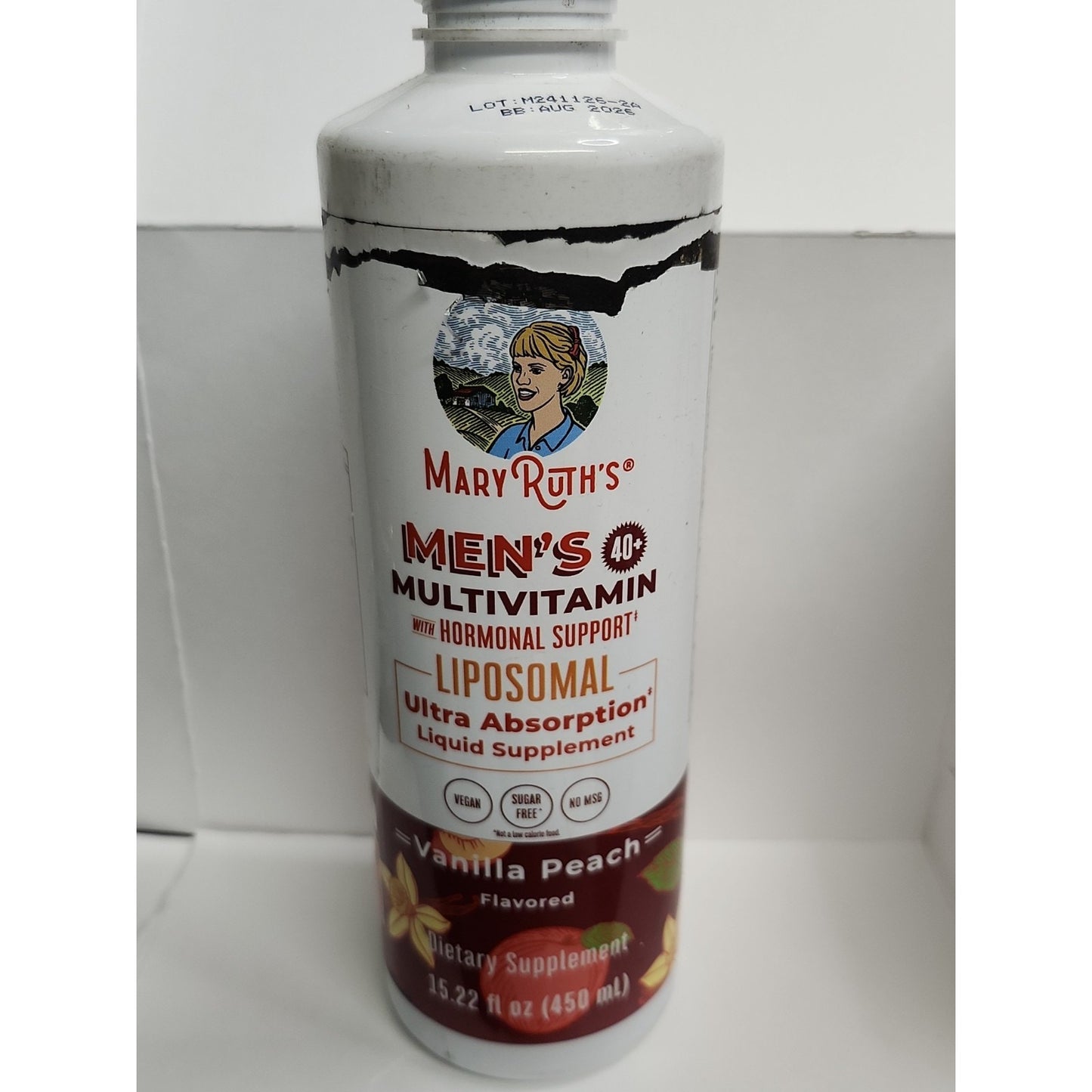 Mary Ruth’s Men´s 40+ Multivitamin Liposomal Vanilla Peach Liquid Supplement