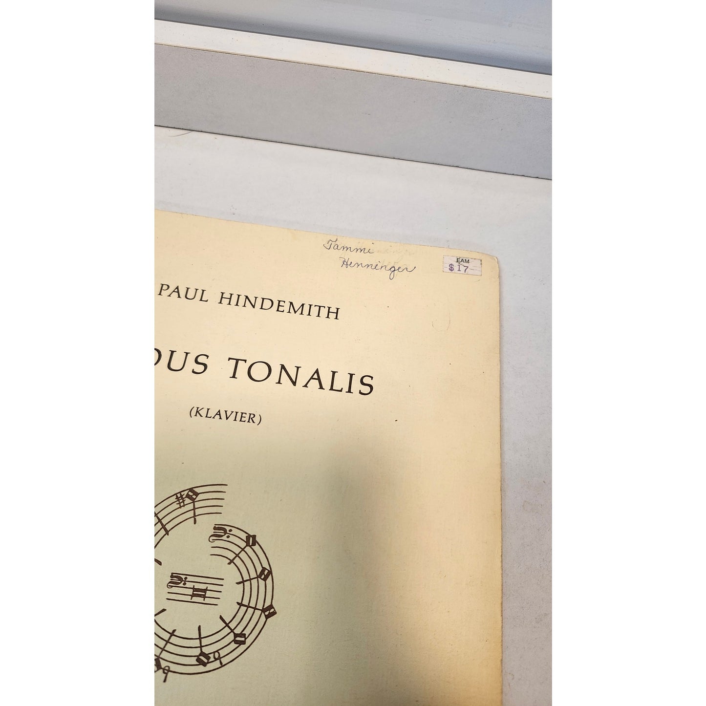 VTG Paul Hindemith Ludus Tonalis Klavier Piano Sheet Music Edition 3964 Schott
