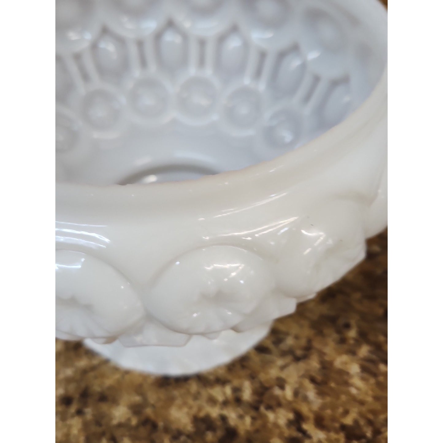 Vintage LE Smith Milk Glass Moon & Star Lamp Shade 6 3/4" Fitter 6" tall