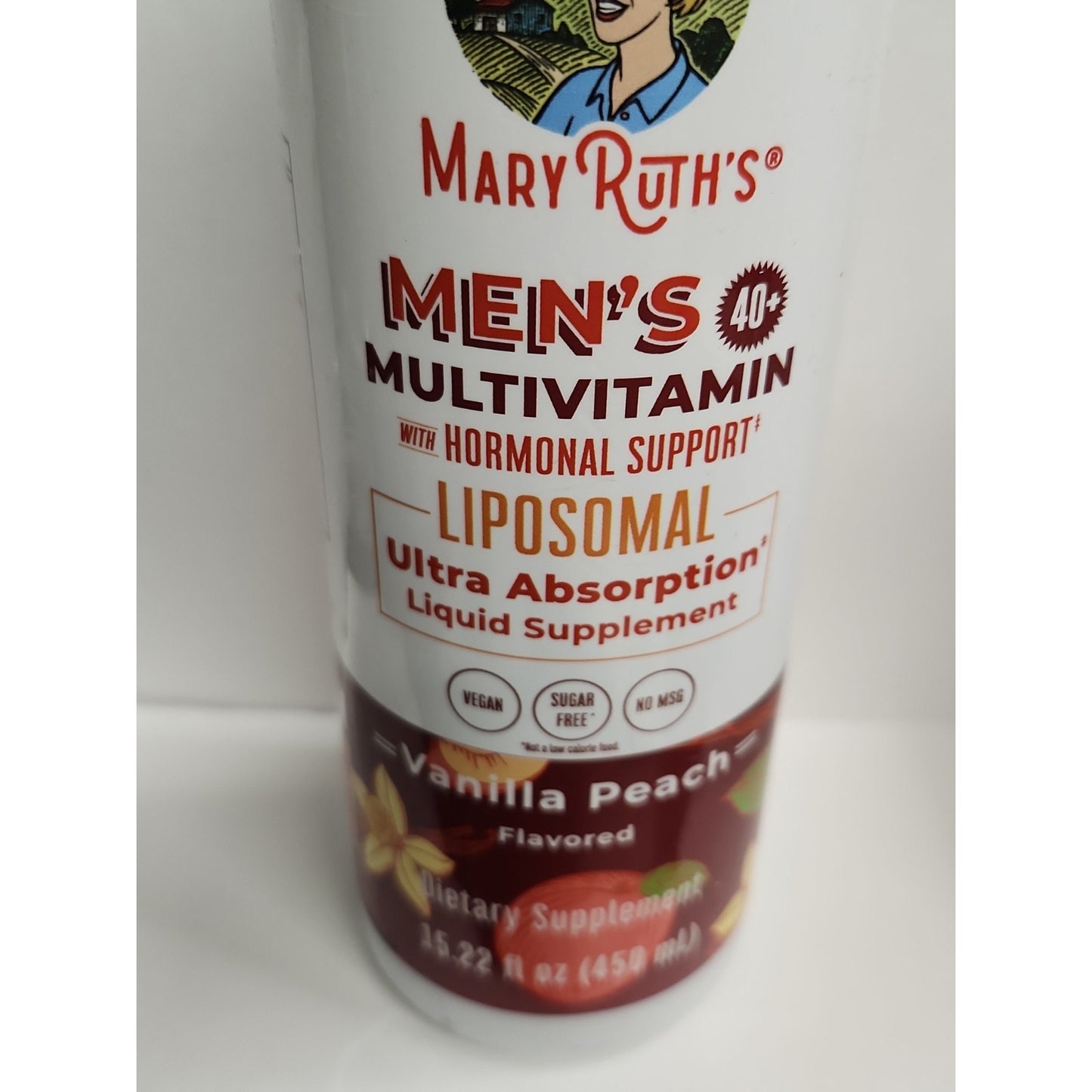 Mary Ruth’s Men´s 40+ Multivitamin Liposomal Vanilla Peach Liquid Supplement
