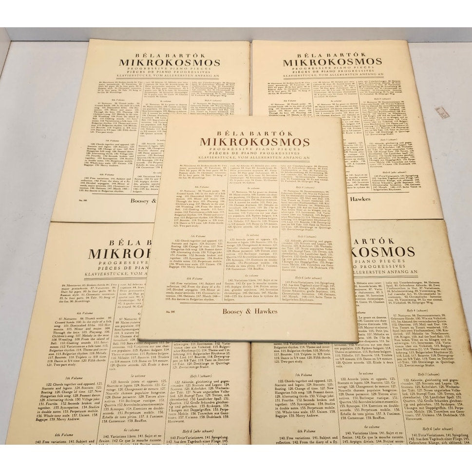Bela Bartok Mikrokosmos Piano Solo Sheet Music Boosey Hawkes Vol II III IV V VI