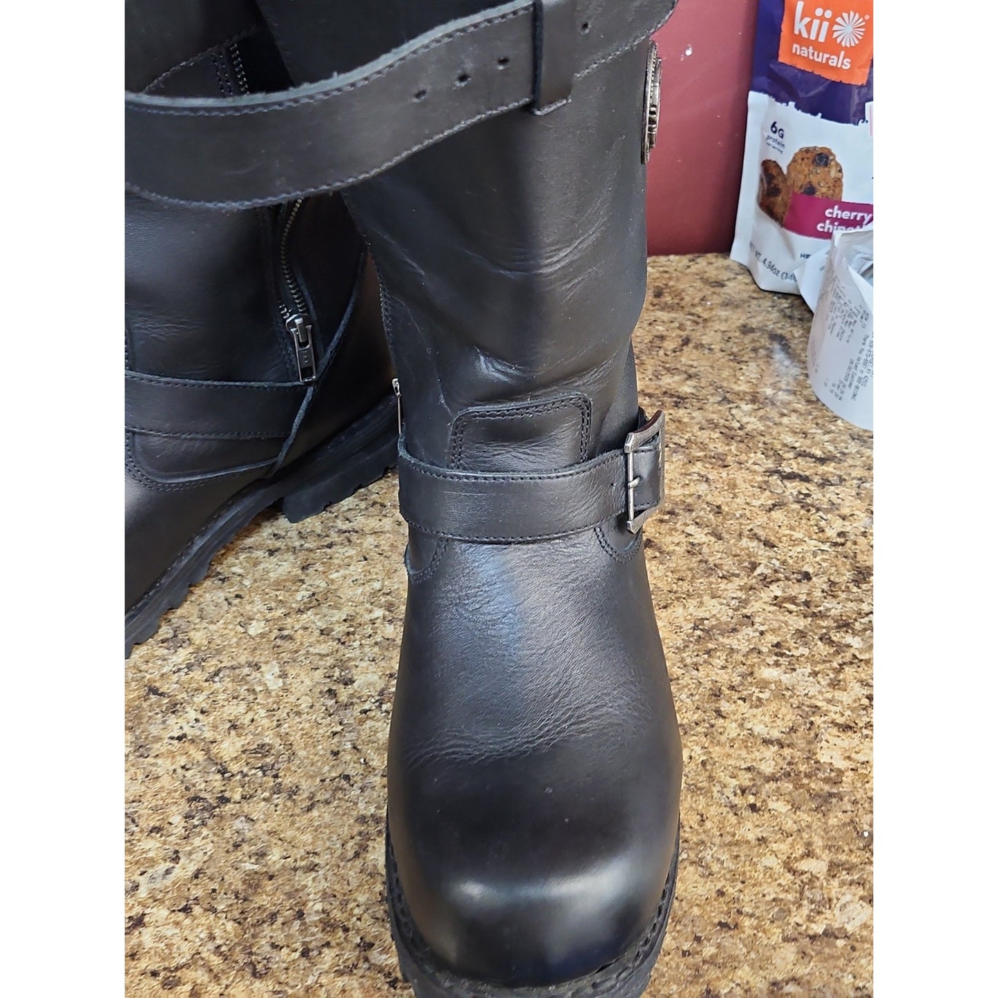 Milwaukee Leather 9020W Men's Black Leather WIDE Width Engineer Motorcycle Boots