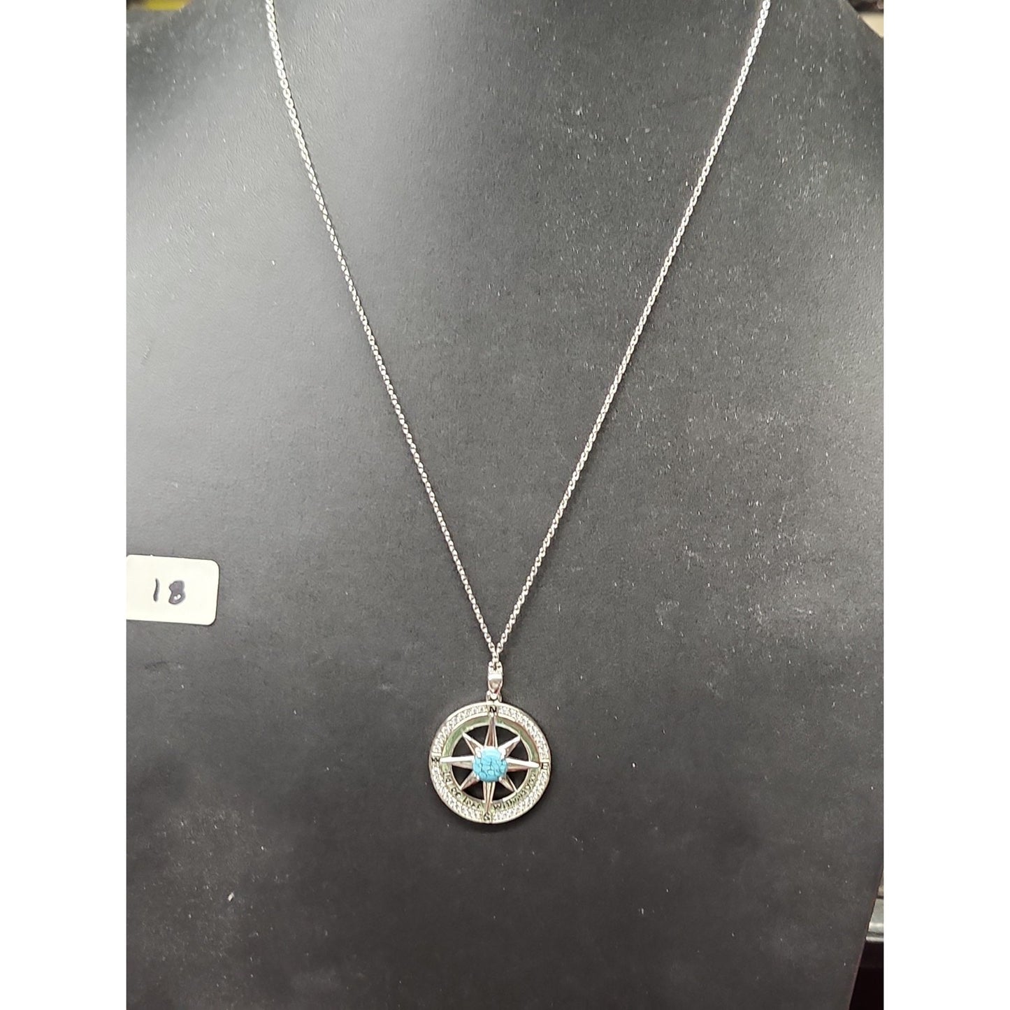 Sterling Silver Necklace Gift for Wife Compass Jewelry 'I'd be Lost without You'