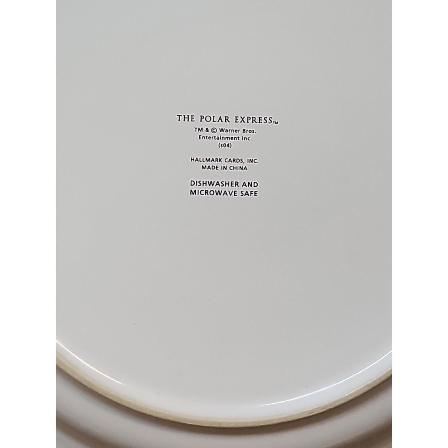 Hallmark Polar Express 10" Dinner Plate Believe Jingle Bell Christmas
