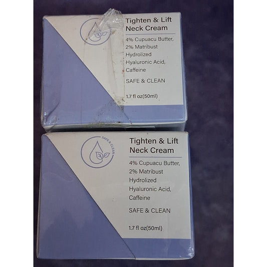 2X Tighten Lift Neck Cream Cupuacu Butter Hyaluronic Caffeine 1.7 oz BB 04/27