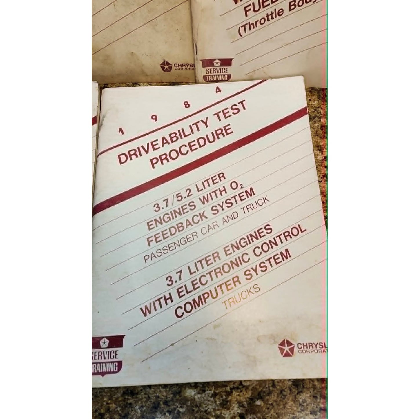 Vintage 1983 Chrysler Driveability Test Procedure Manuals Lot of 5