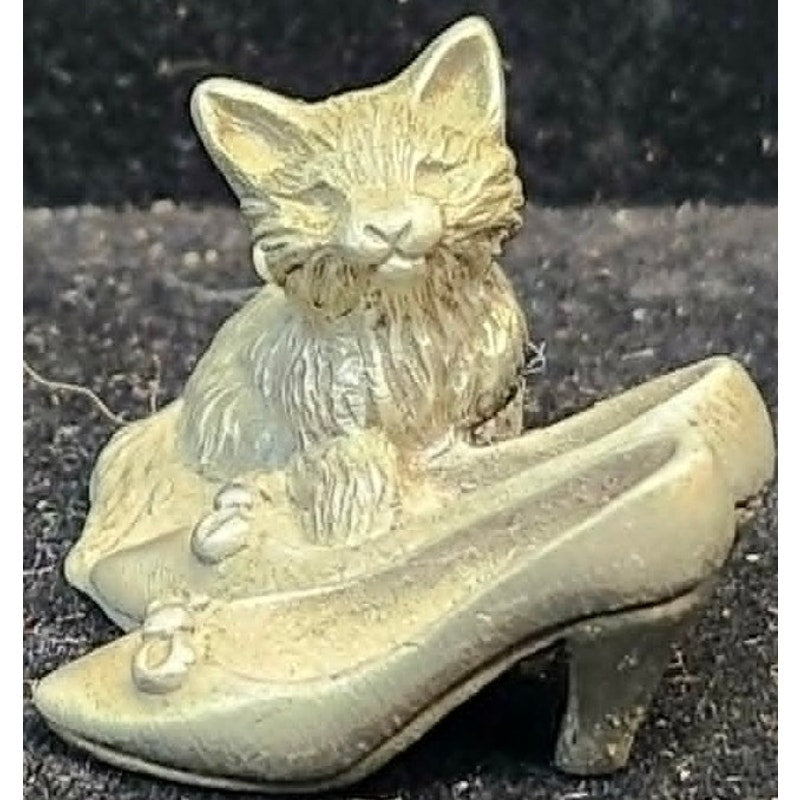 Vintage 1982 Spoontiques Fine Pewter Kittens Miniature Figurines Lot of 2 USA
