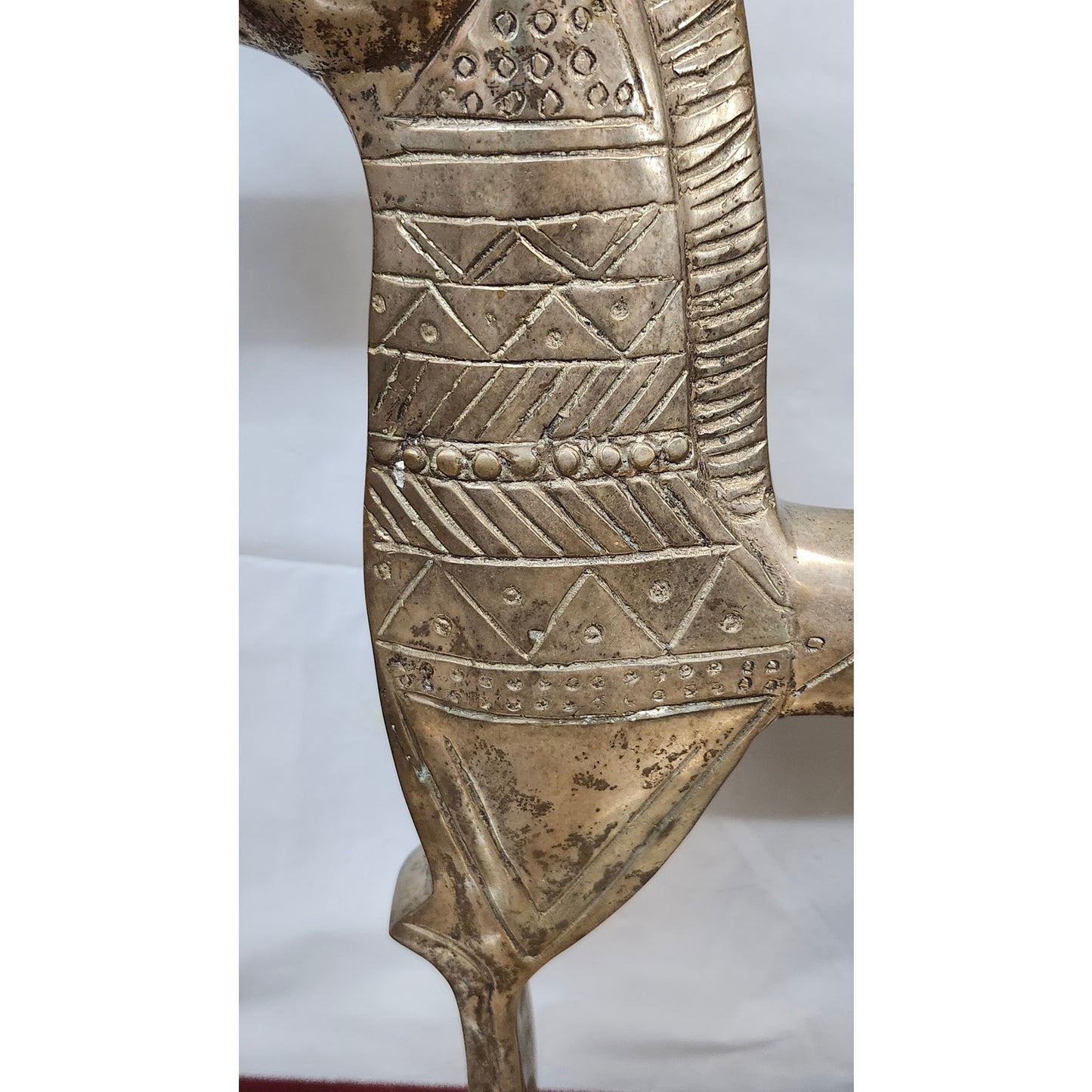 Vintage Maitland-Smith Brass Horse Sculpture Handmade Indonesia 17.5"