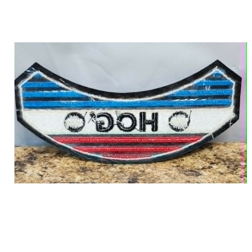 Harley Davidson HOG Rocker Patch Embroidered Blue Red 1983 2021 Biker Motorcycle