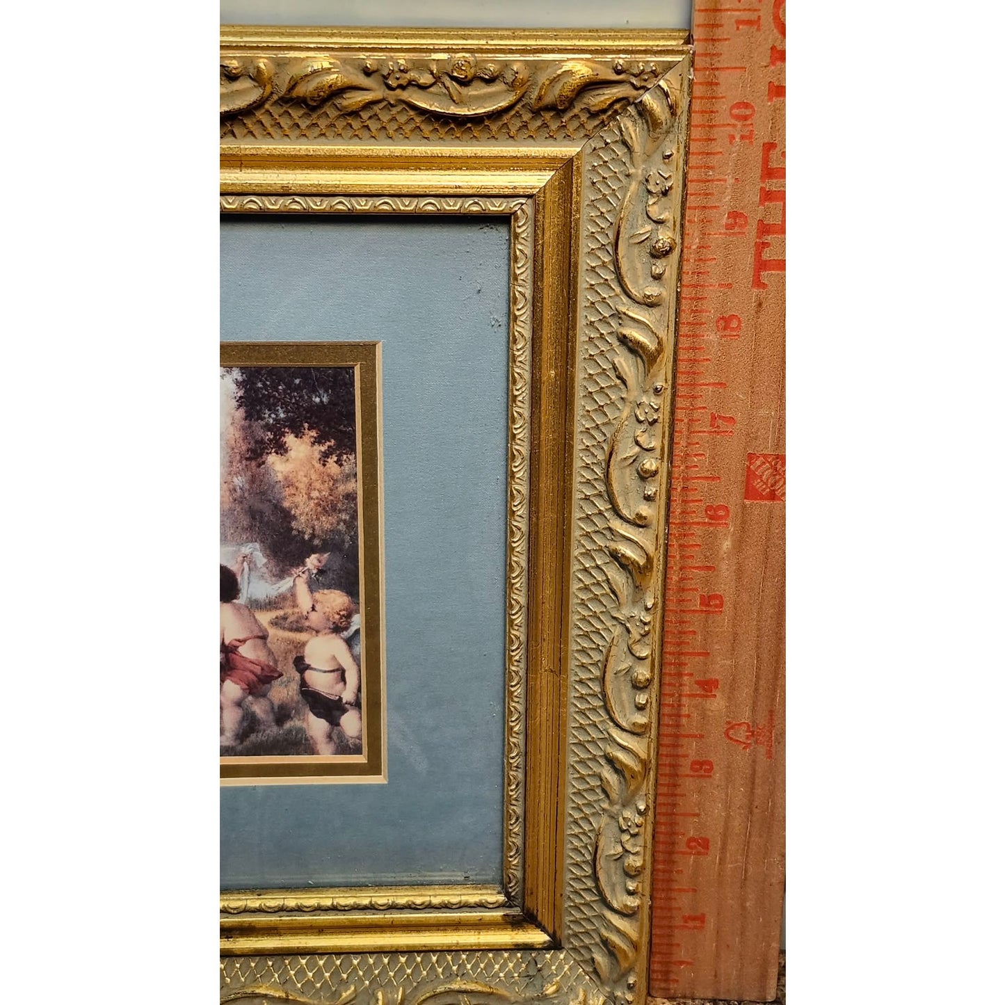 VTG Gallery Graphics The Offering Cherub Franz Lefler Framed Print Ornate Gold