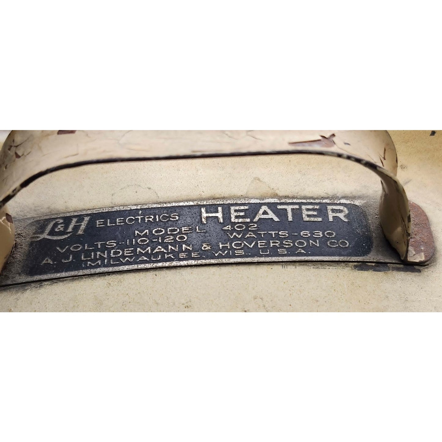 Vintage L&H Electrics Model 402 Bowl Space Heater Lindemann Hoverson 1930s Works