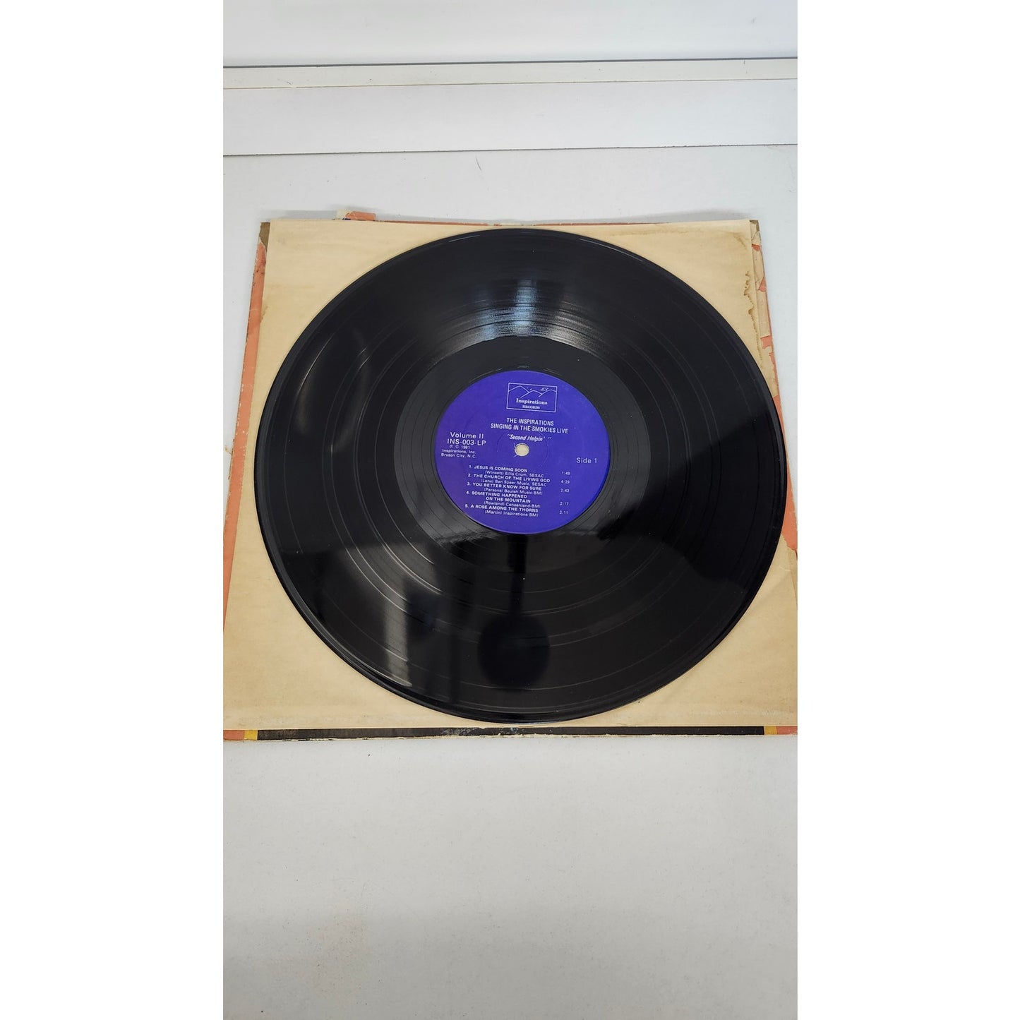 Signed The Inspirations Singing In The Smokies Live Second Helpin' Vol. II LP