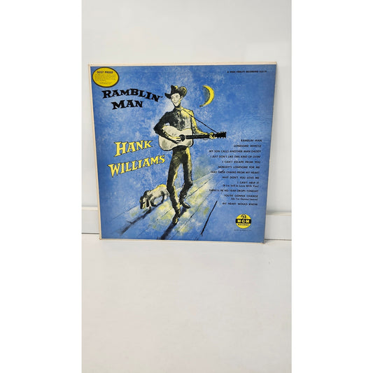 Vintage 1955 Hank Williams Ramblin' Man LP Vinyl Album MGM Records E-3219
