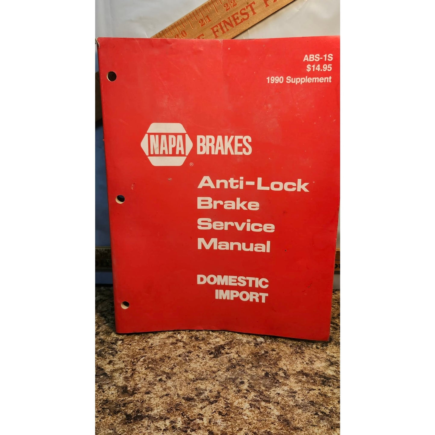 Vintage NAPA Brakes Anti-Lock Brake Service Manual ABS-1S 1990 Supplement