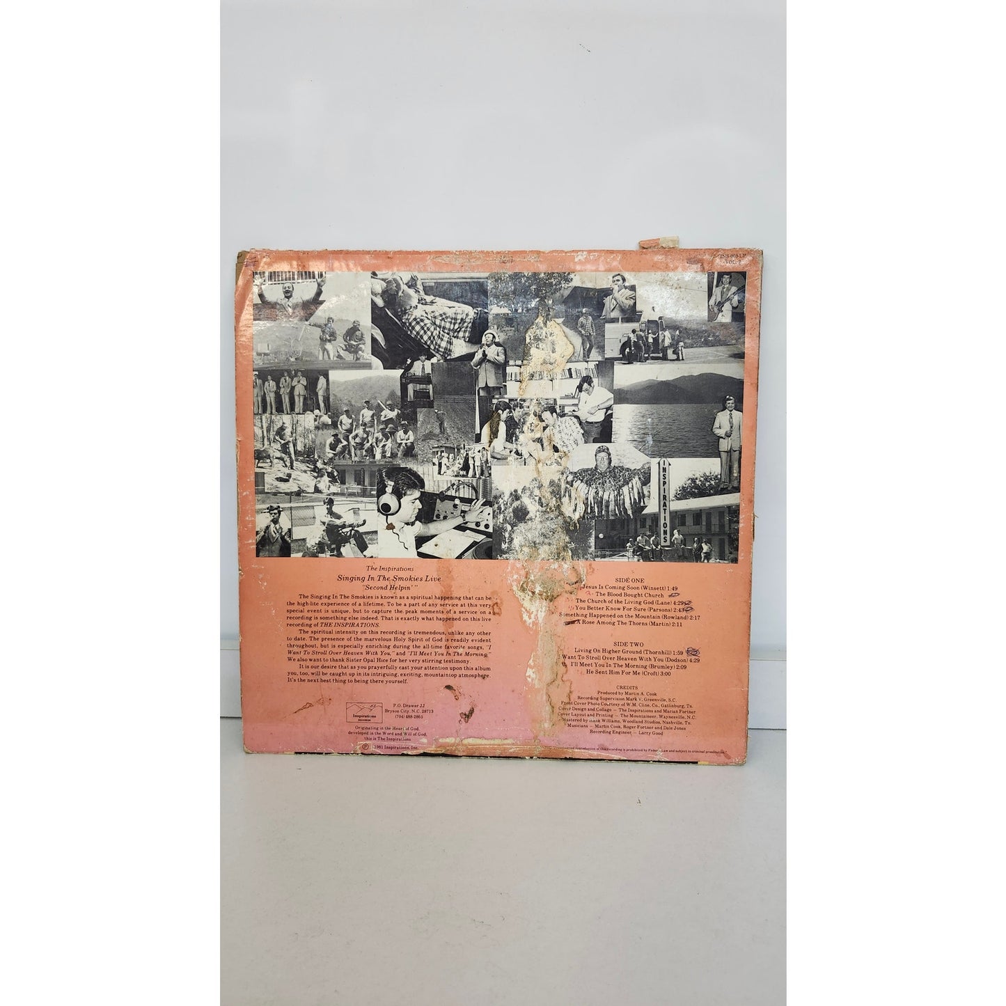 Signed The Inspirations Singing In The Smokies Live Second Helpin' Vol. II LP