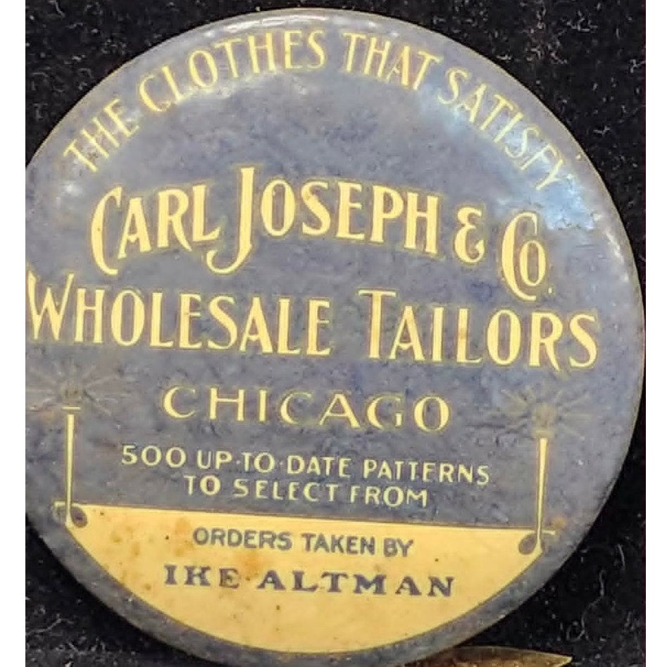 Vintage Carl Joseph Co Wholesale Tailors Chicago Advertising Pocket Mirror Retro