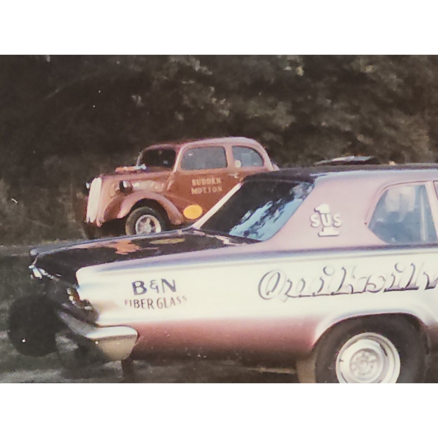 1966 Glen Silver Dodge Dart Funny Car Photo 426 Injected Bud Smart Sudden Motion
