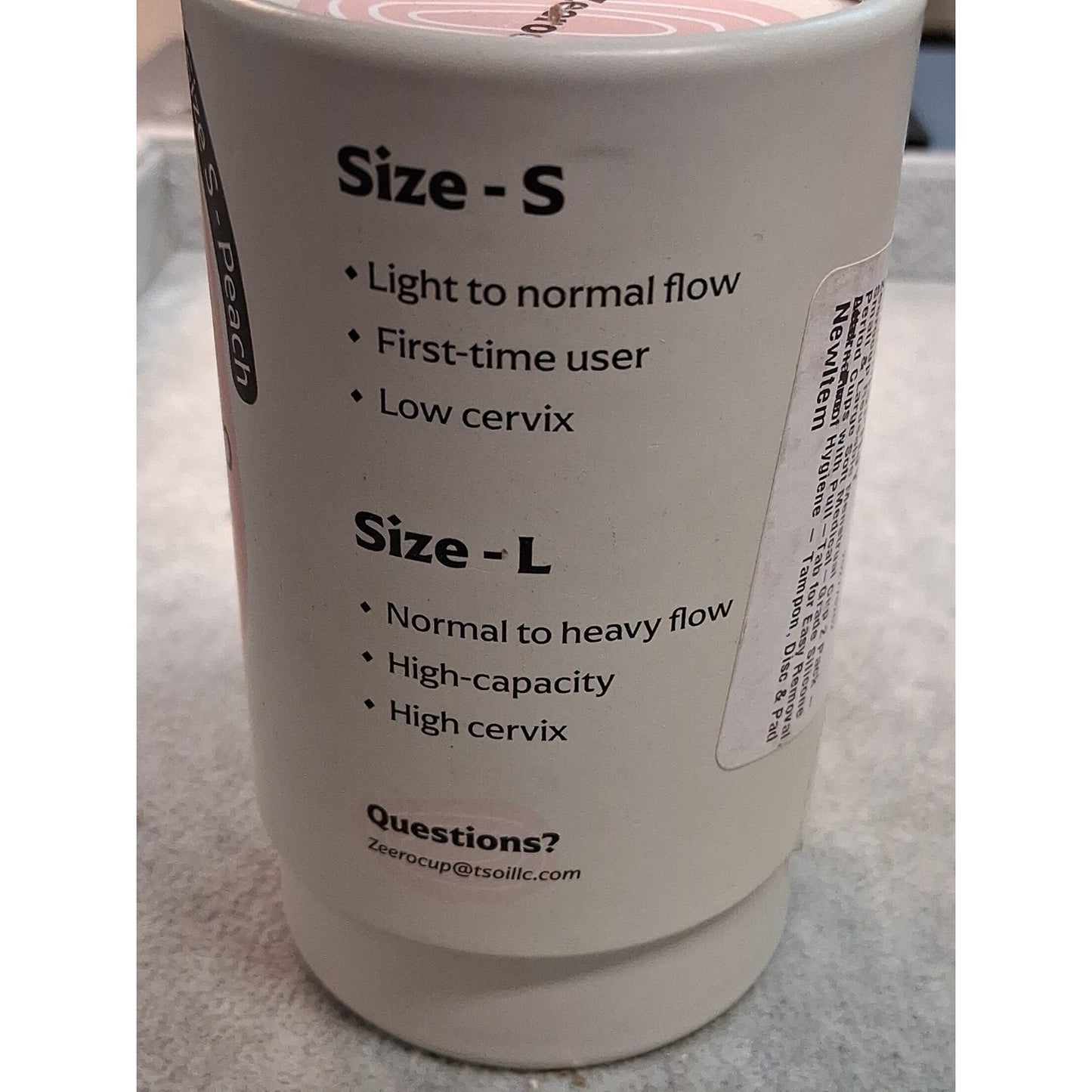 Pack Of 2 Zeerocup, Menstrul Cup Suze Large And Small