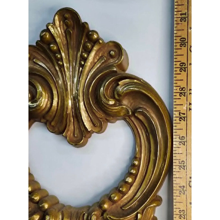 Vintage Syroco 1972 MCMLXXII Wall Ladle Planter Ornate Gold Rococo 31.5" Tall