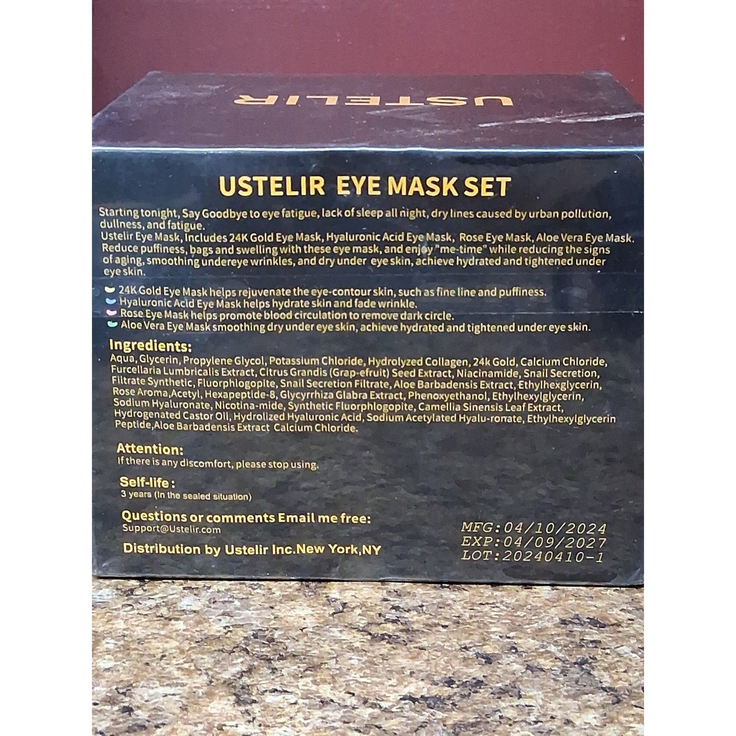 USTELIR Under Eye Patches, 40 Pairs Eye Mask for Dark Circles & Puffy Eyes NEW