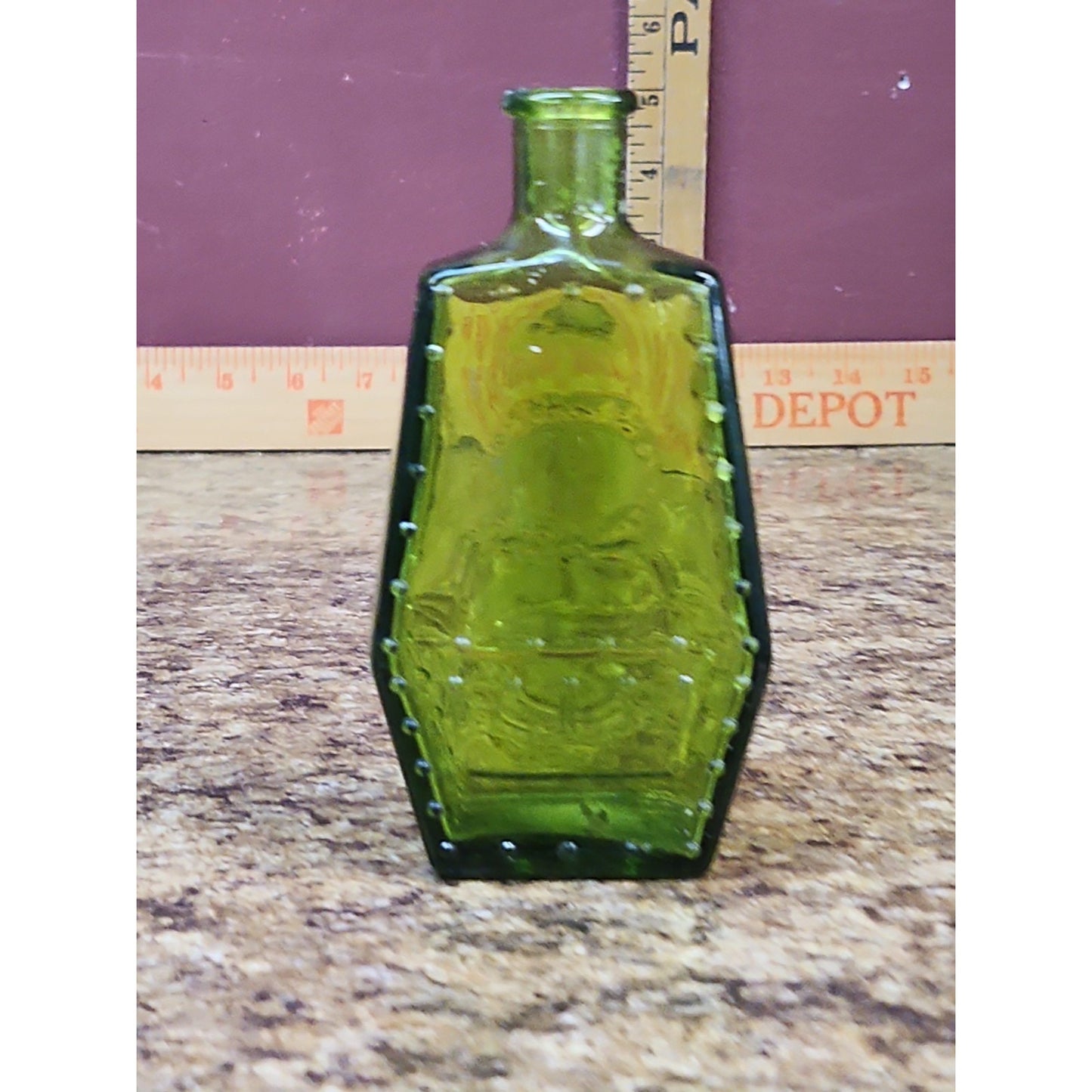 Rare Vintage Poison Medicine Bottle Wheaton Green RIP Coffin Horror Gothic