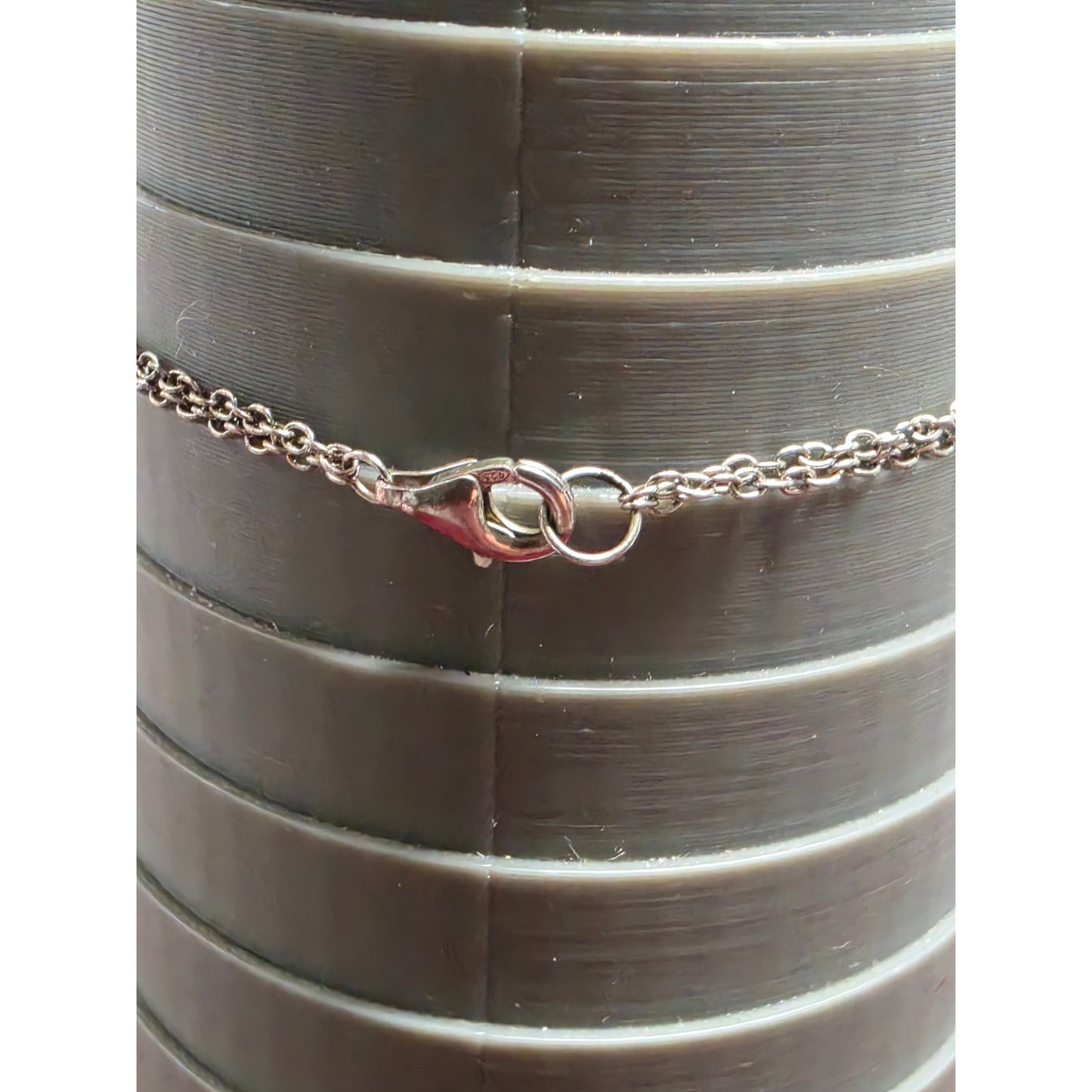 Sterling Silver Infinity Elegant Bracelet Womens Double Chain Size 7.25